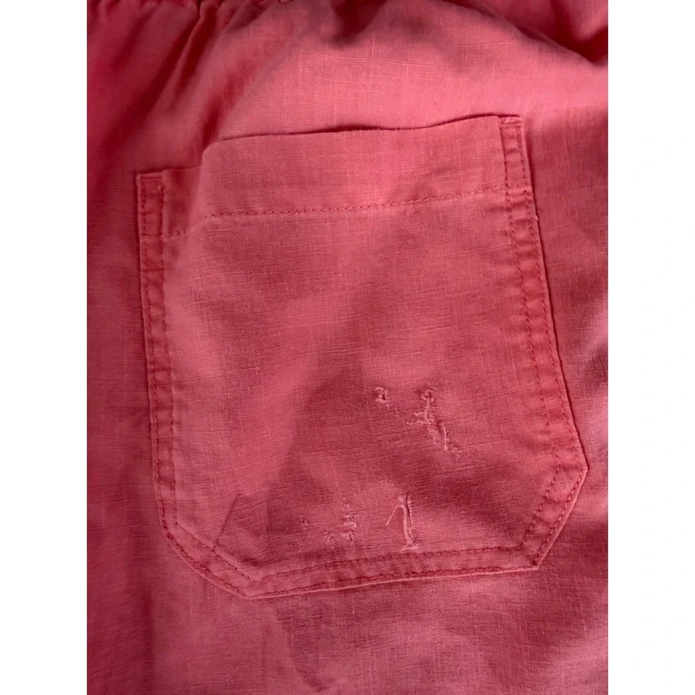 J Crew Linen Blend Seaside Pants Bundle 3 Pairs XL‎ Drawstring Pink Navy Beige